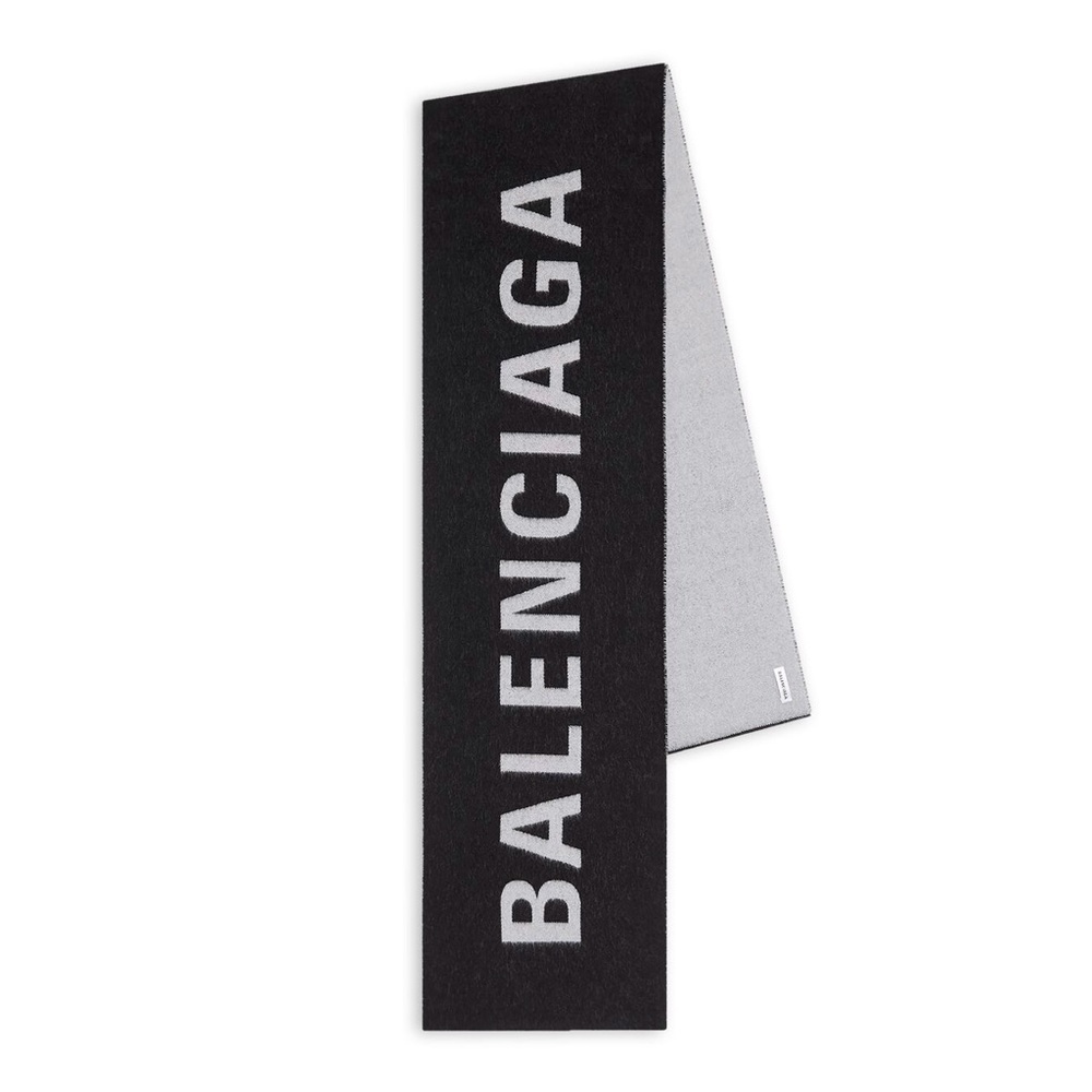 Balenciaga Reversible, Two-Tone Soft Wool Scarf